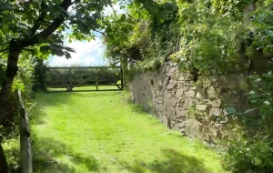 crooked barn gate and walk