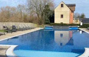 outdoor heated swimming pool