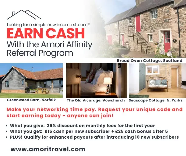 amori travel affinity referral program details